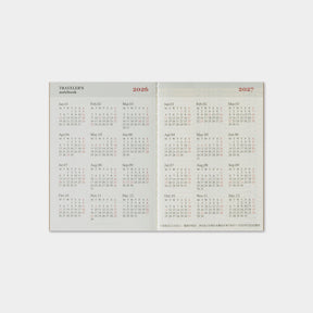 Traveler's Company - 2026 Diary - 6 Month Insert - Passport - Weekly (Jul - Dec)