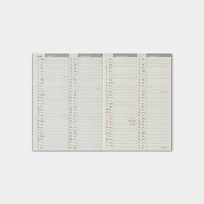Traveler's Company - 2026 Diary - 6 Month Insert - Passport - Weekly (Jul - Dec)