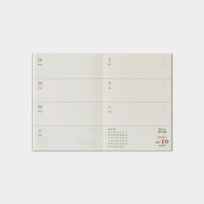 Traveler's Company - 2026 Diary - 6 Month Insert - Passport - Weekly (Jul - Dec)