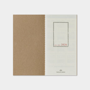 Traveler's Company - 2026 Diary - 6 Month Insert - Regular - Weekly+Memo (Jul - Dec)