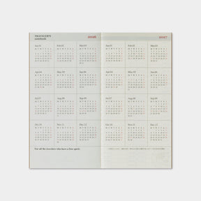 Traveler's Company - 2026 Diary - 6 Month Insert - Regular - Weekly+Memo (Jul - Dec)