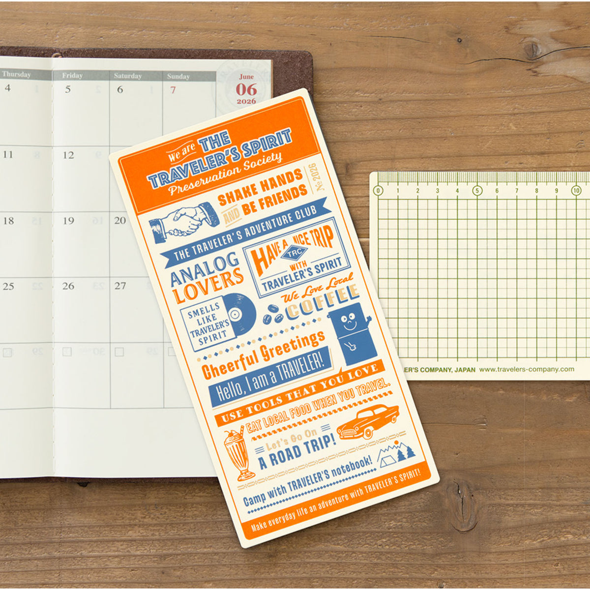 Traveler's Company - 2026 Diary - Insert - Regular - Backing Sheet