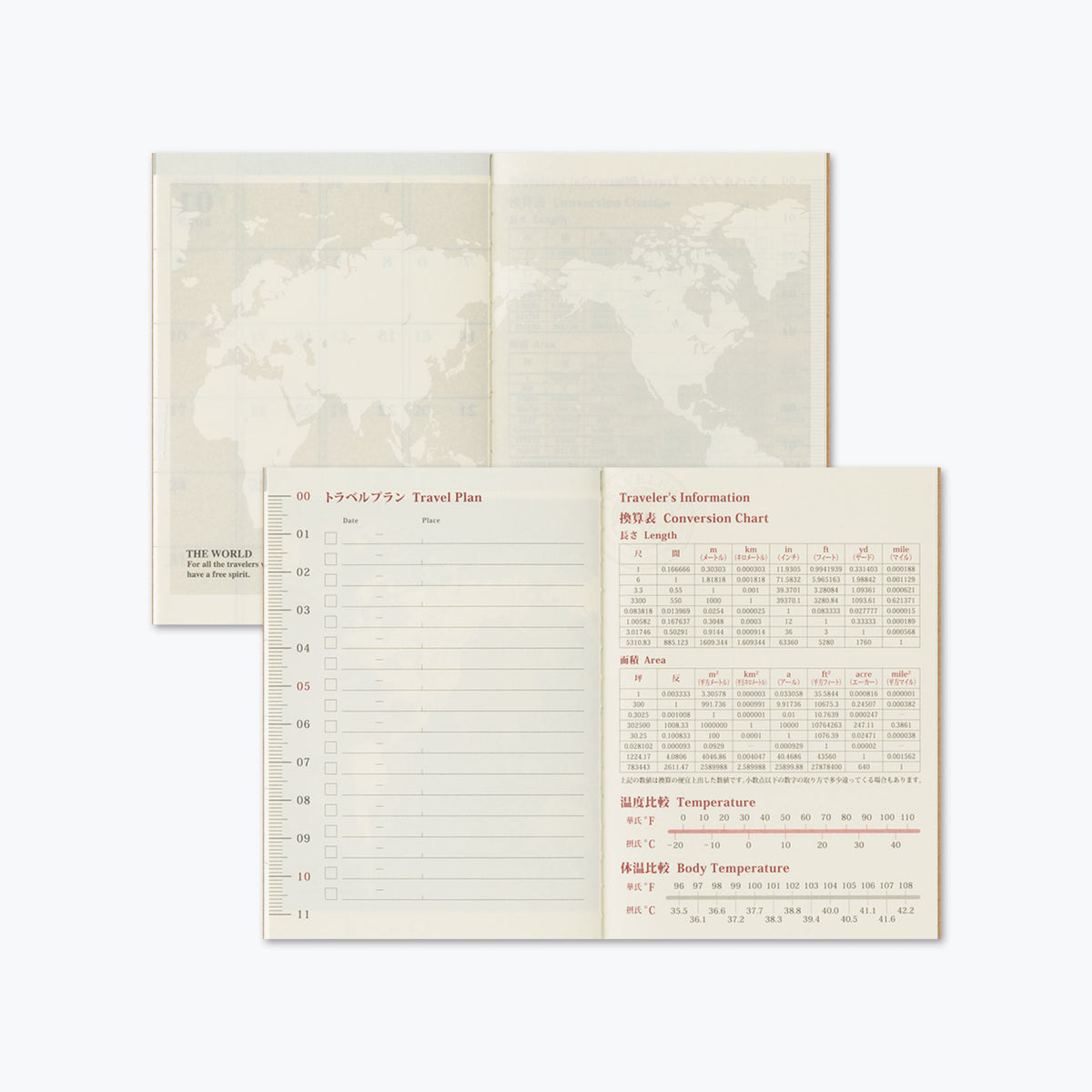 Traveler's Company - 2027 Diary - Insert - Passport - Monthly