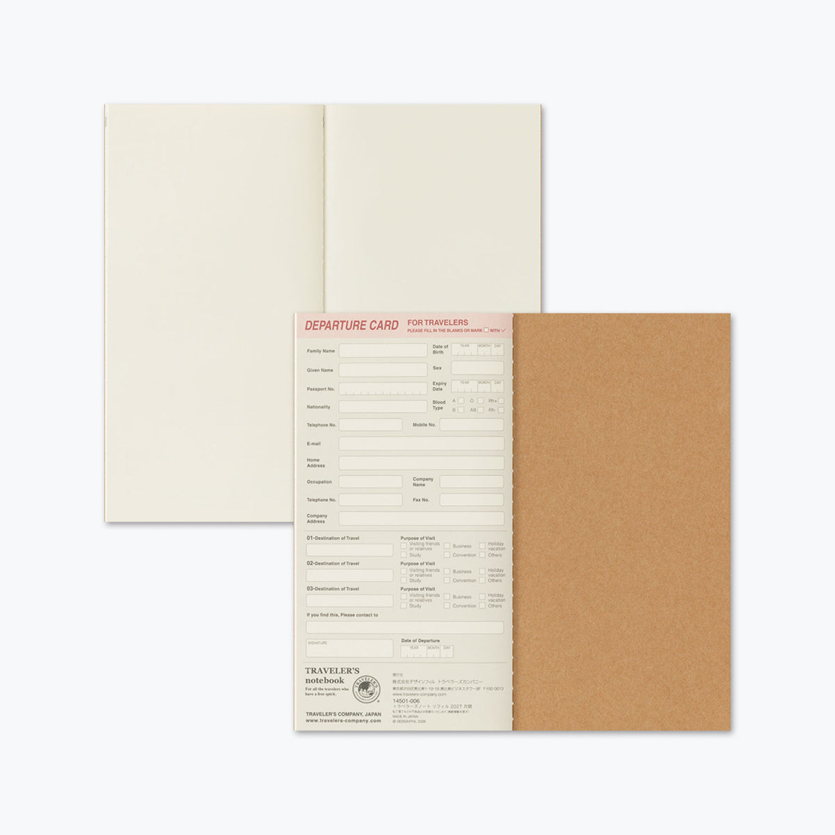 Traveler's Company - 2027 Diary - Insert - Regular - Monthly