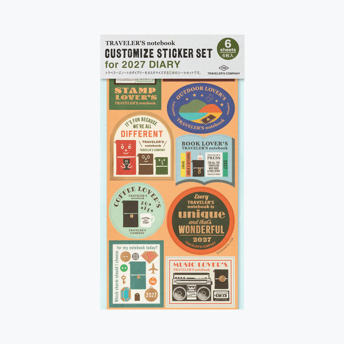 Traveler's Company - 2027 Diary - Insert - Sticker Set