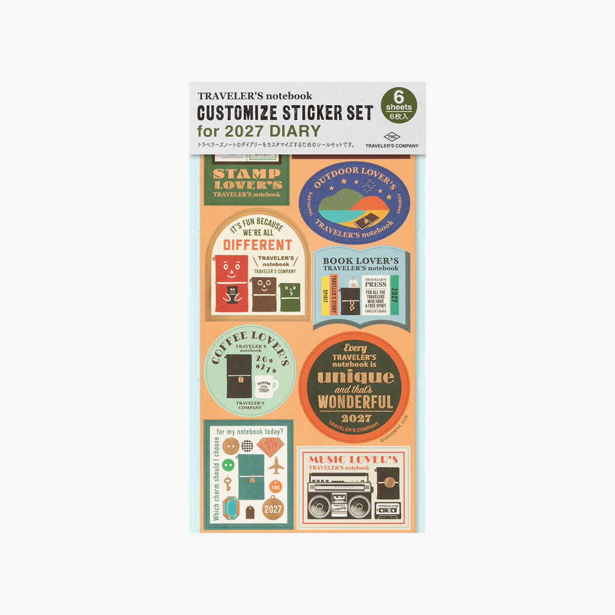 Traveler's Company - 2027 Diary - Insert - Sticker Set