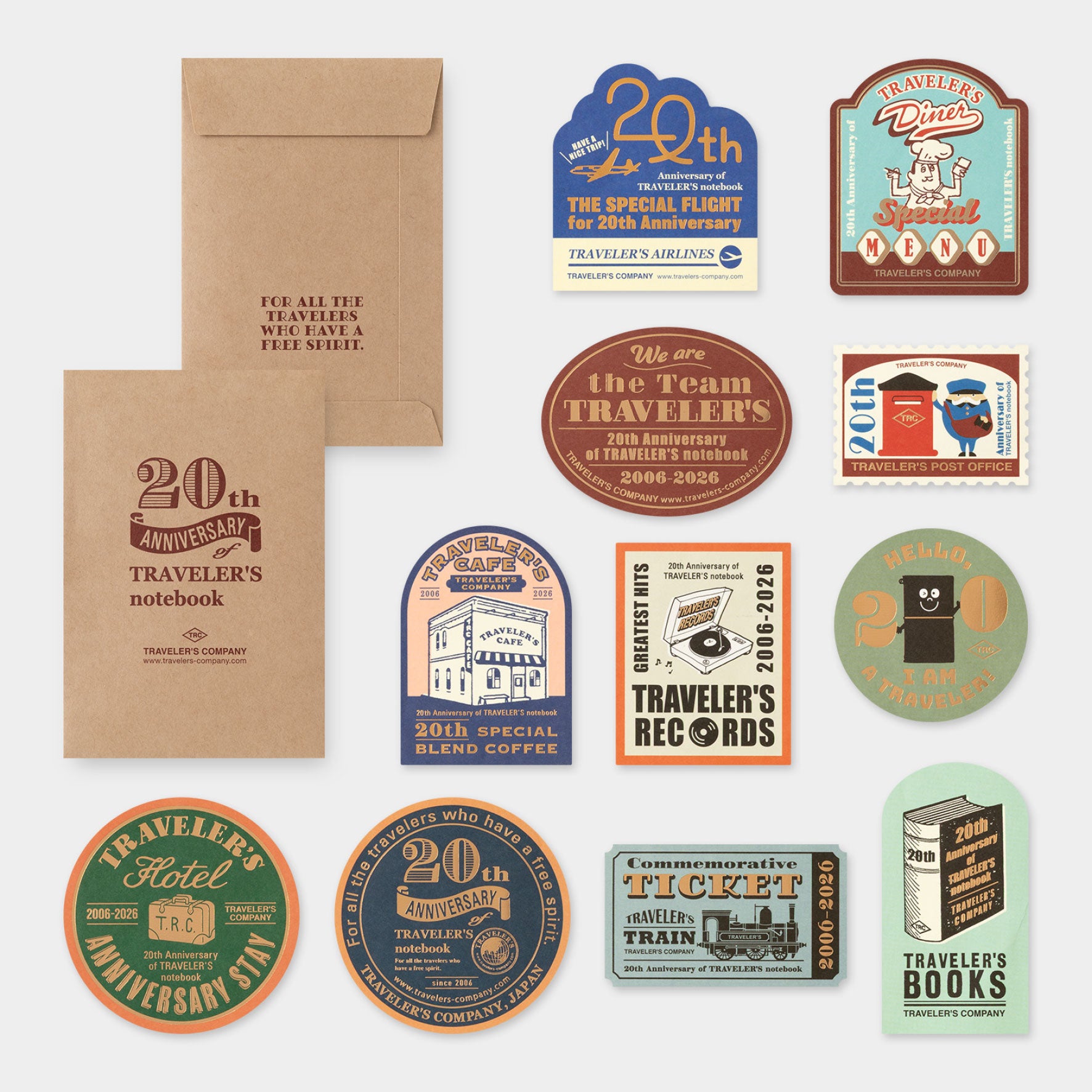 Traveler's Company - Traveler's Notebook - Customisation Set (20th Anniversary)