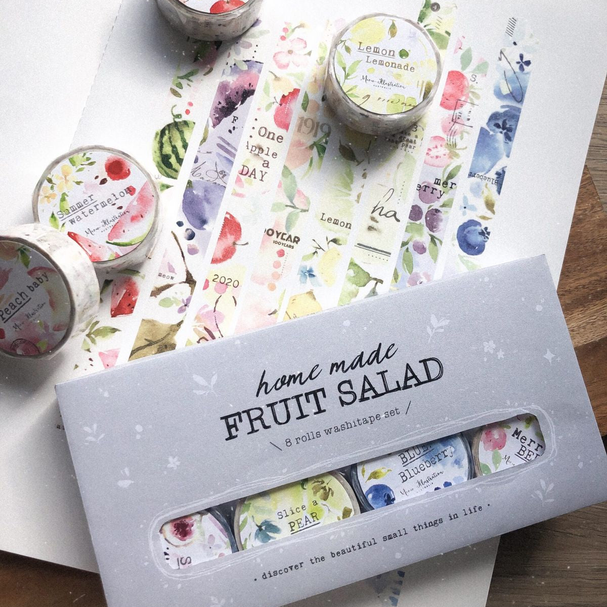 Meow Illustration - Washi Tape Set - Home Made Fruit Salad