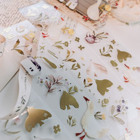 Meow Illustration - Washi Tape - Woodland Story (PET)