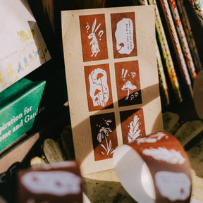 Meow Illustration - Label Sticker Roll  - Wonderland Rabbits