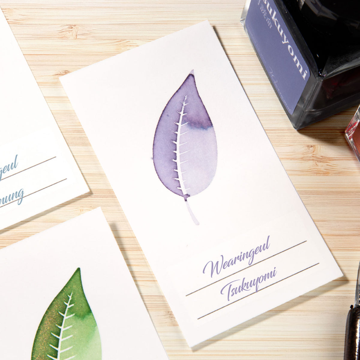 Wearingeul - Ink Swatch Cards - Ash Leaf
