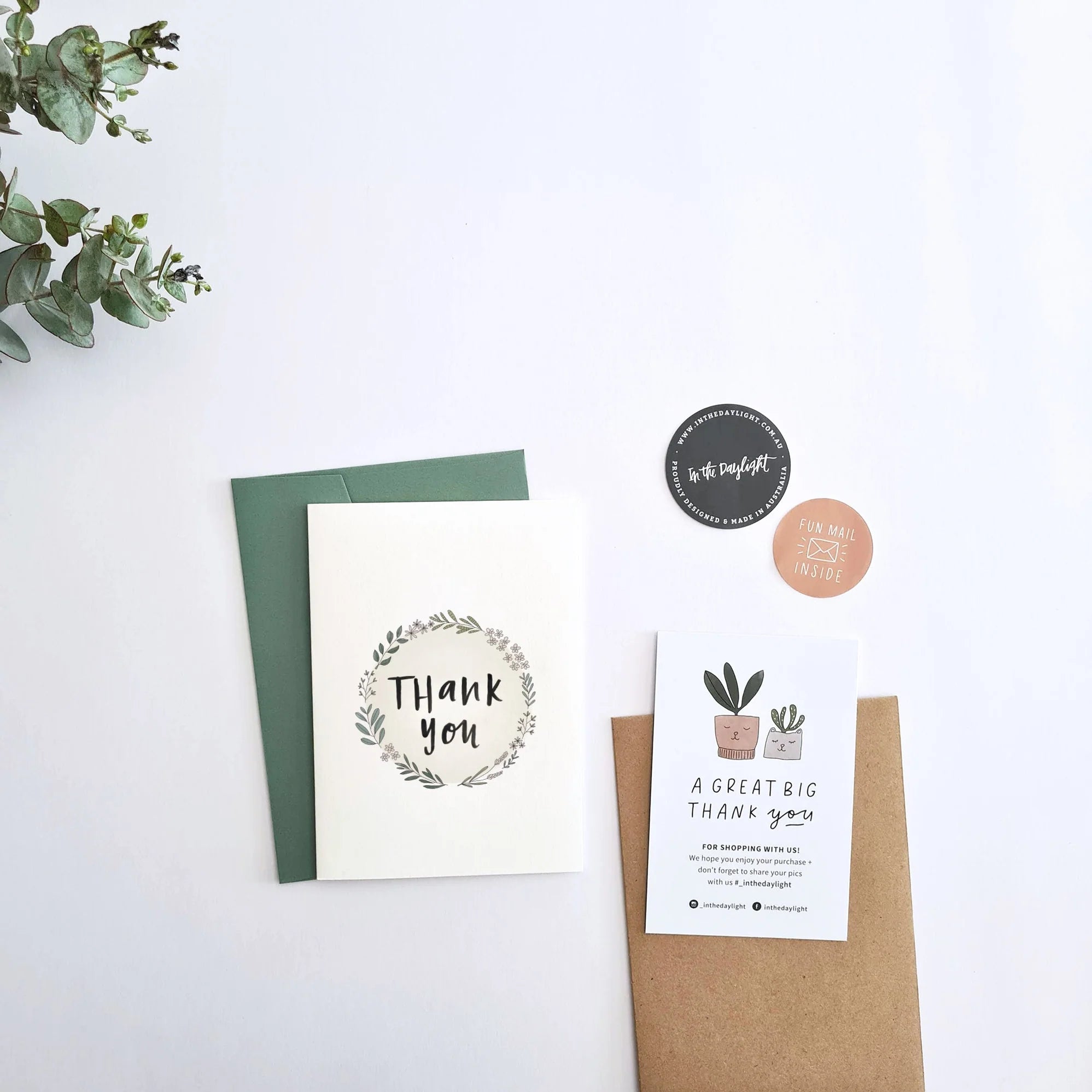 In the Daylight - Card - Thank You - Wreath