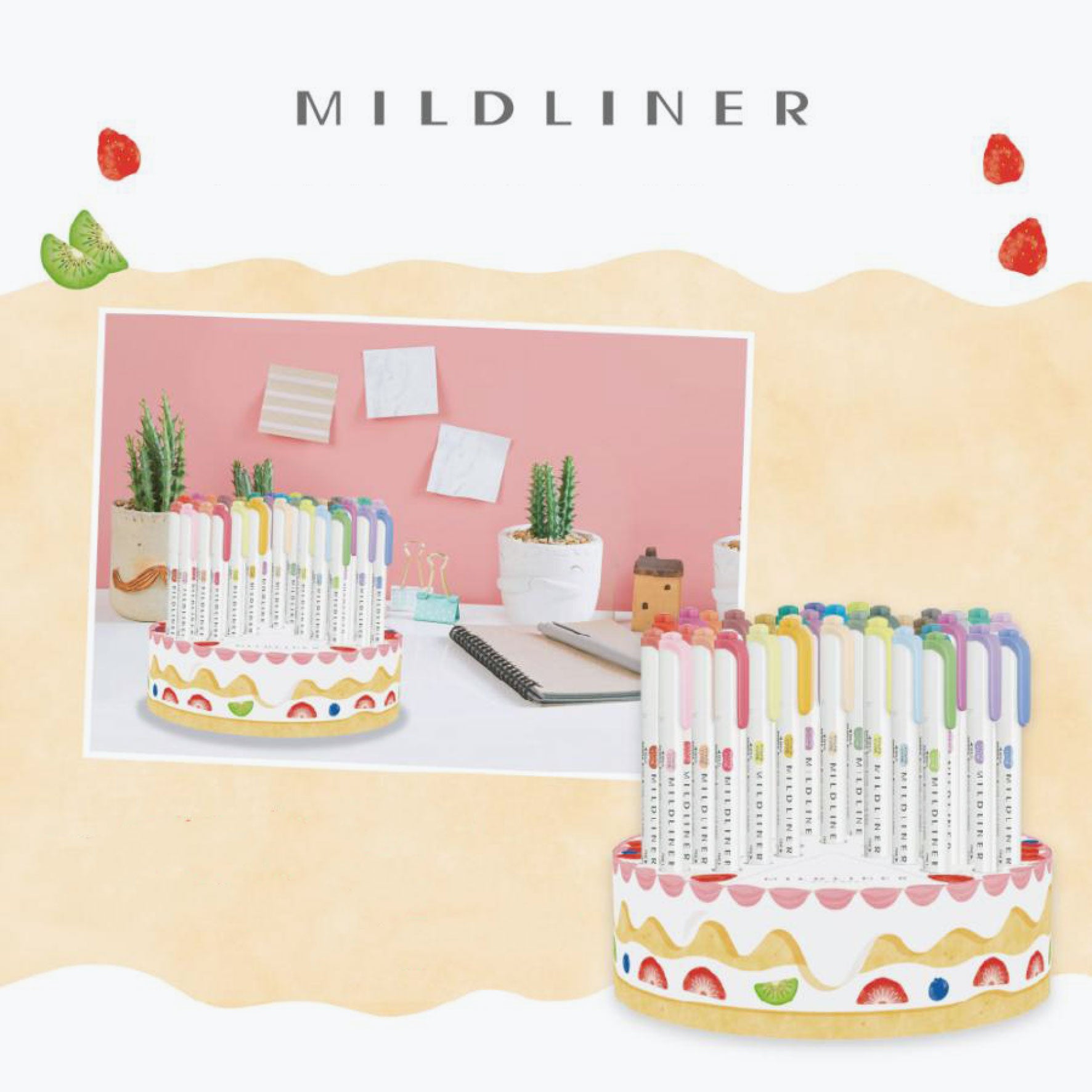 Zebra - Highlighter - Mildliner Double Sided - Cake - 40 Piece Set