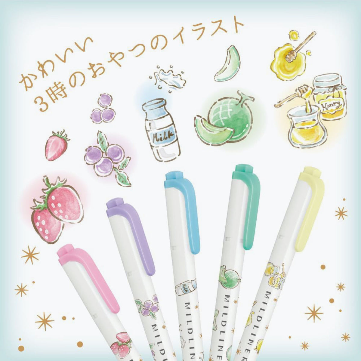 Zebra - Highlighter - Mildliner - 3 O'Clock Snack - Mild Blue