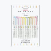 Zebra - Highlighter - Mildliner Double Sided - 10 Colors Set (Gentle & Neutral)