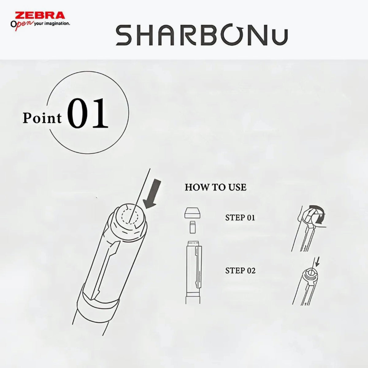 Zebra - Multi Pen - Sharbo Nu - 3 in 1 - Black