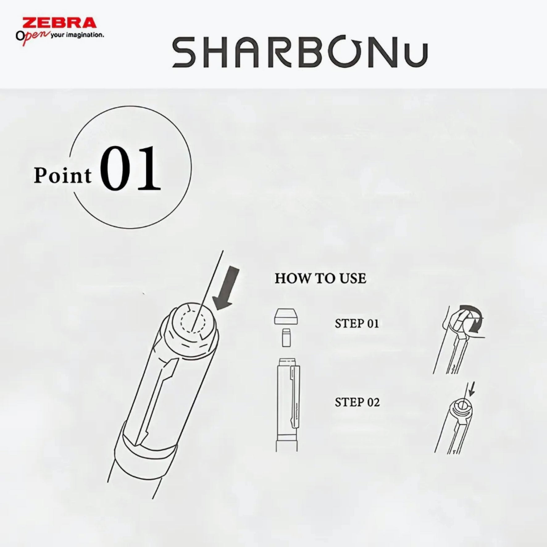 Zebra - Multi Pen - Sharbo Nu - 3 in 1 - Black