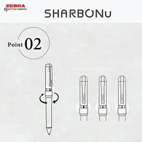 Zebra - Multi Pen - Sharbo Nu - 3 in 1 - Black