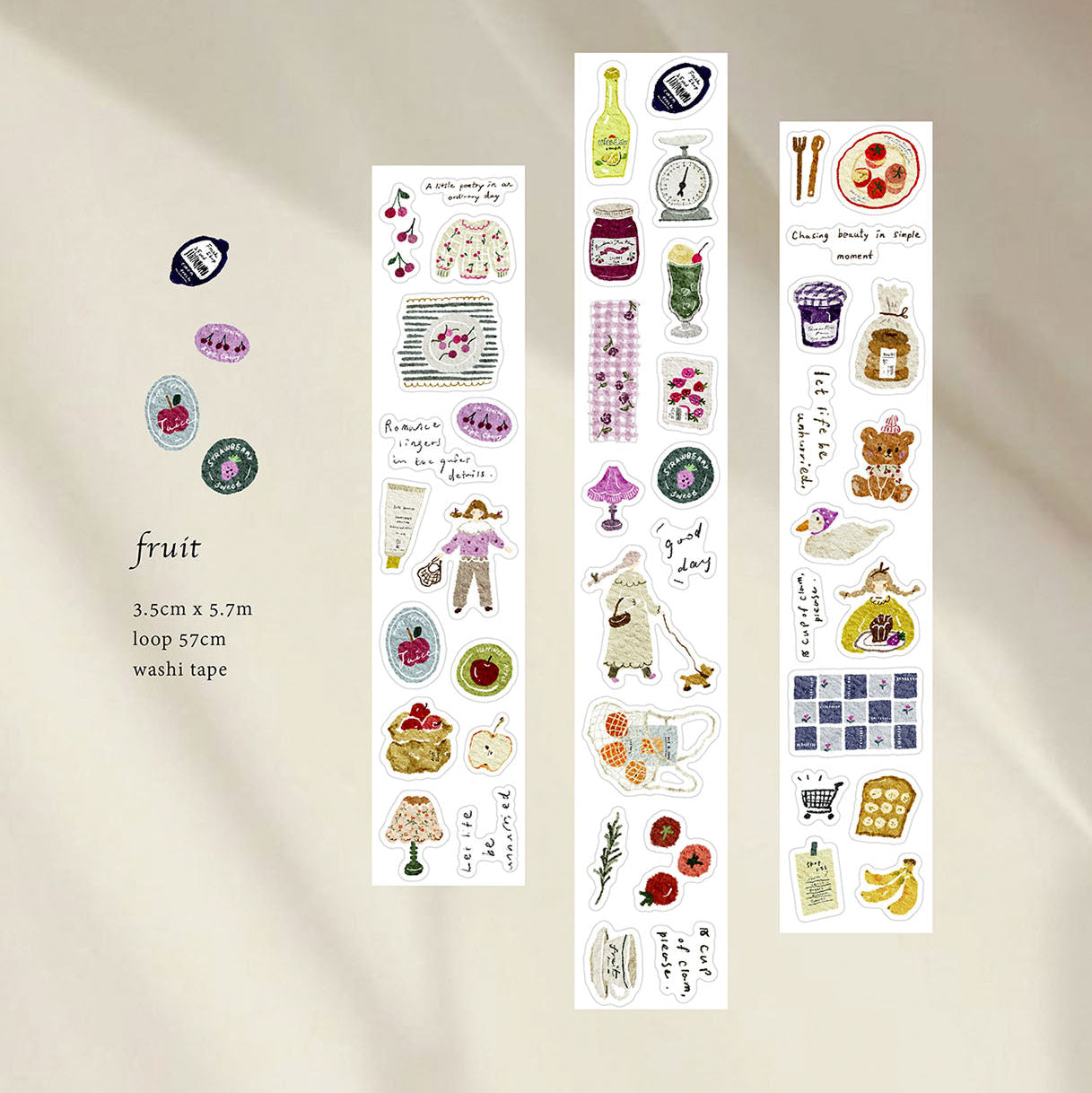 Pion - Washi Tape - Fruit (PET)