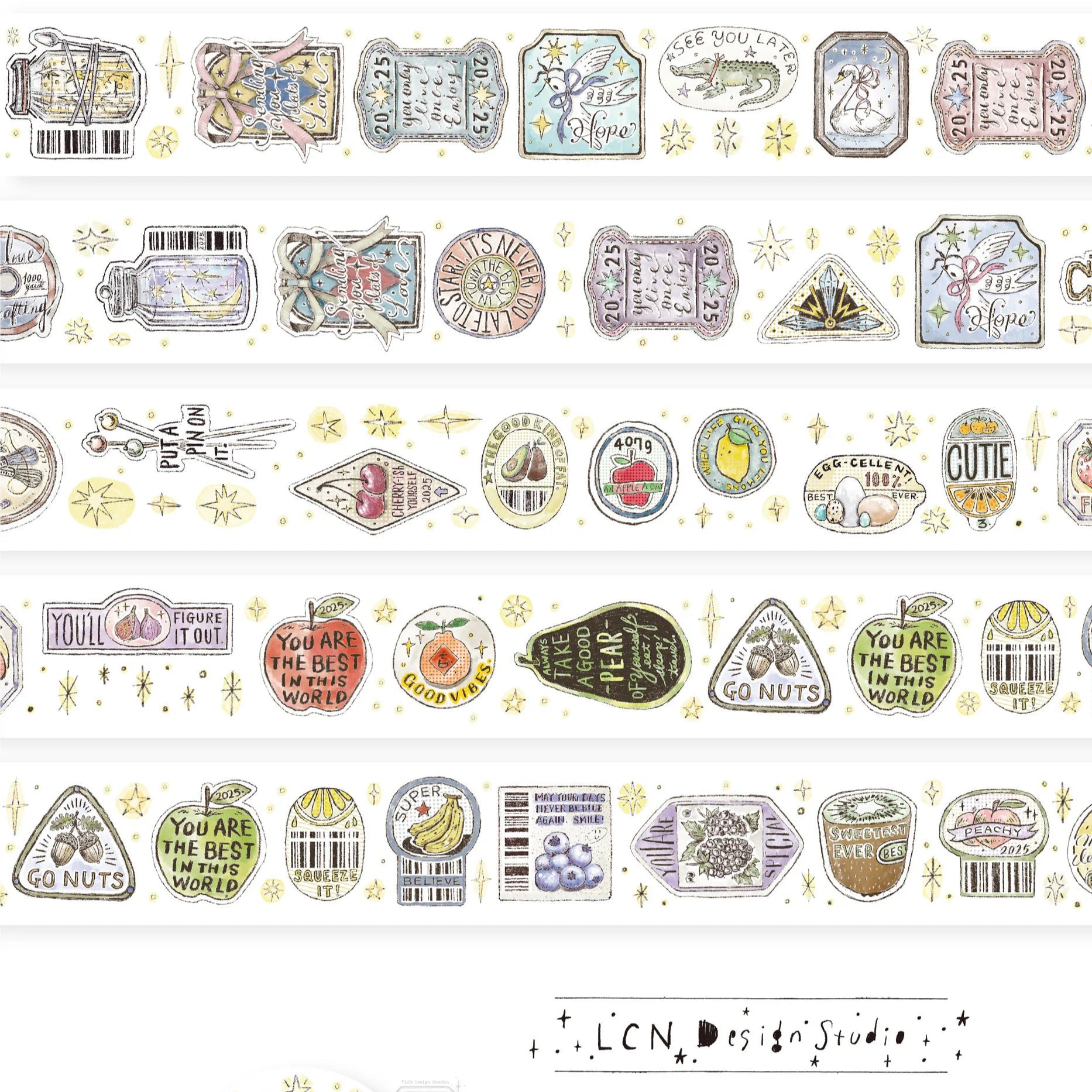 LCN Design Studio - Washi Tape - Sticker Club Life