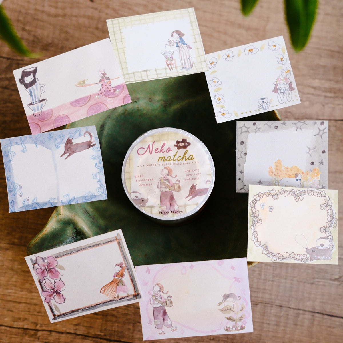 TeaYou - Paper Rolled Notes - Neko Matcha (B)