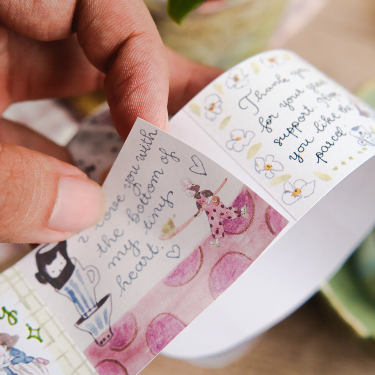 TeaYou - Paper Rolled Notes - Neko Matcha (B)