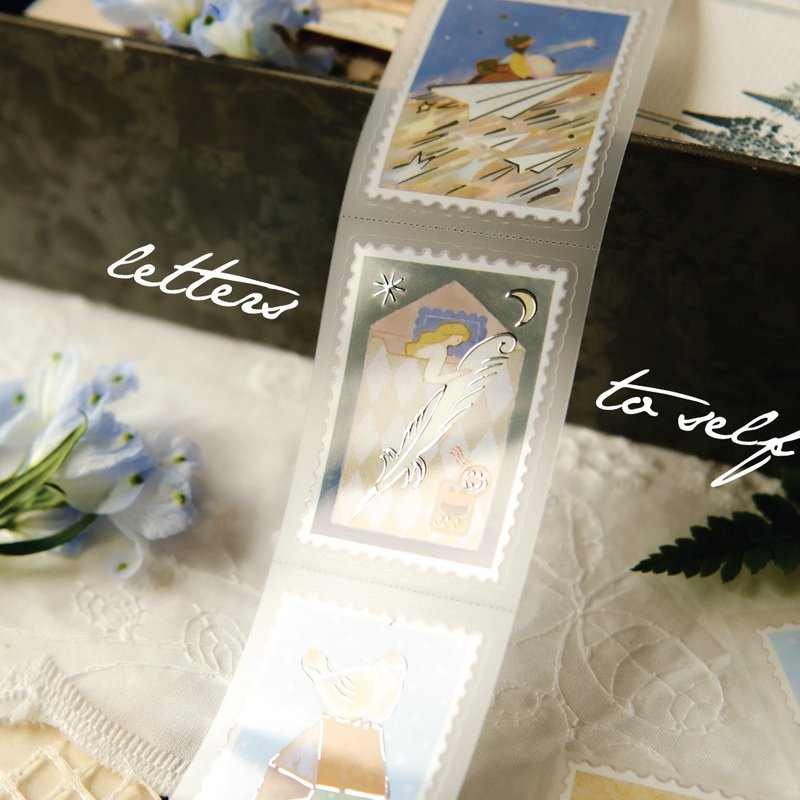 TeaYou - Washi Tape - Letters to Self (Matte PET) With Silver Foil