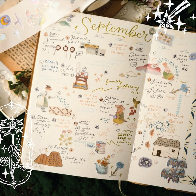 TeaYou - Washi Tape - The Wandering Garden (Matte PET)