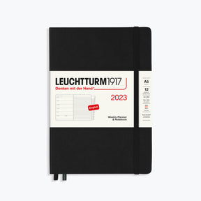 Leuchtturm1917 - 2024 Diary - Weekly Notebook - A5 - Black (Hard)