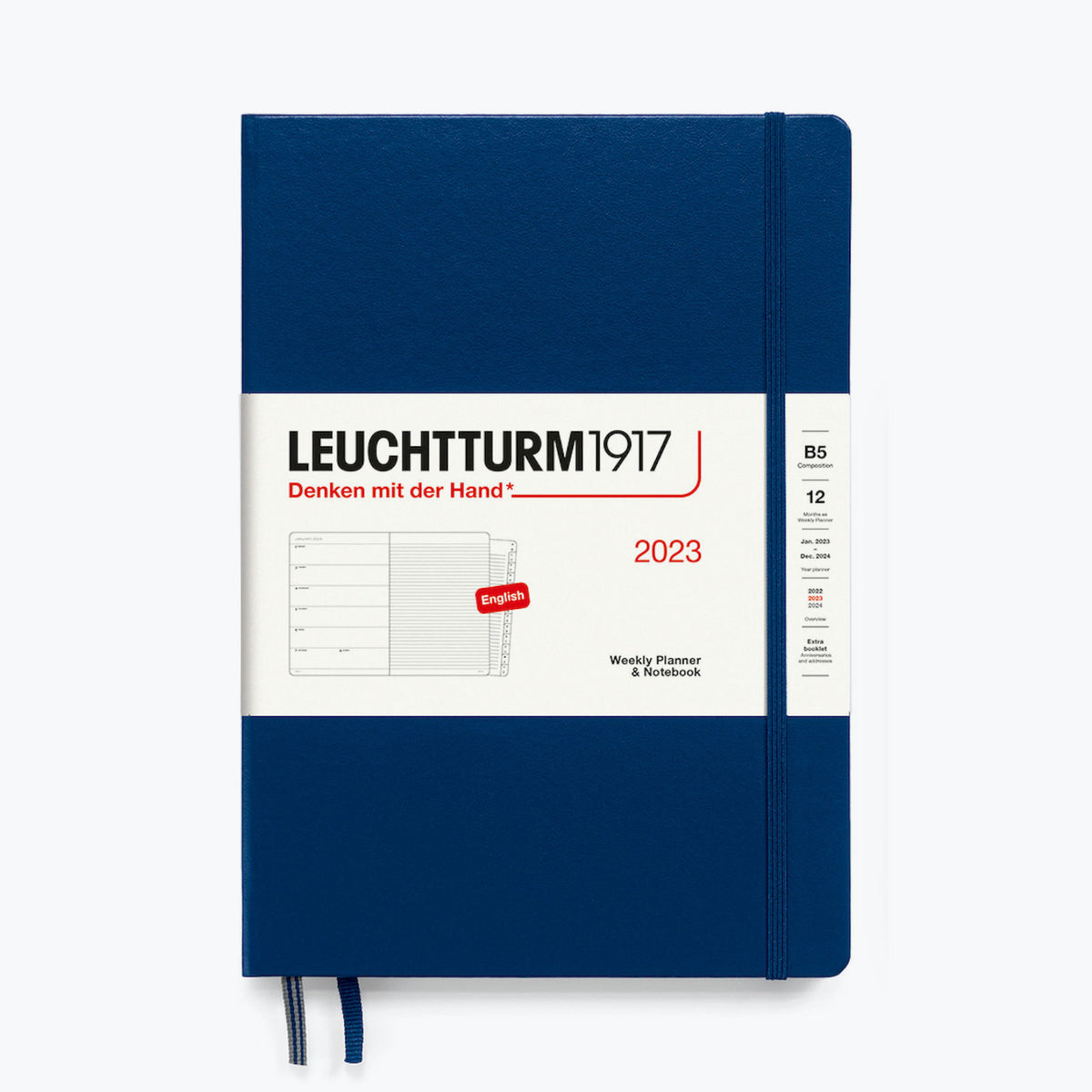 Leuchtturm1917 - 2024 Diary - Weekly Notebook - B5 - Navy