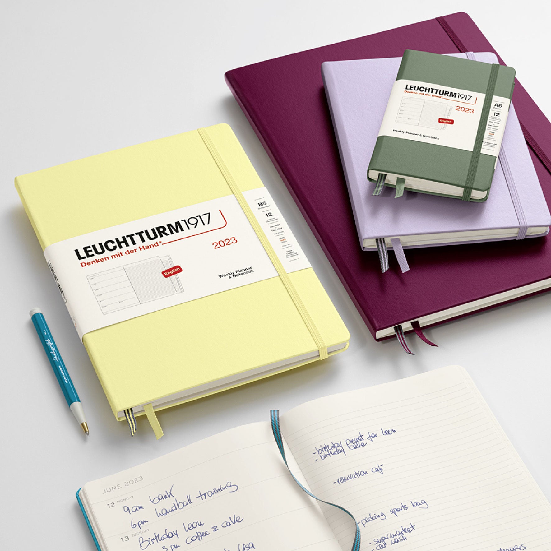 Leuchtturm1917 - 2024 Diary - Weekly Notebook - B5 - Port Red