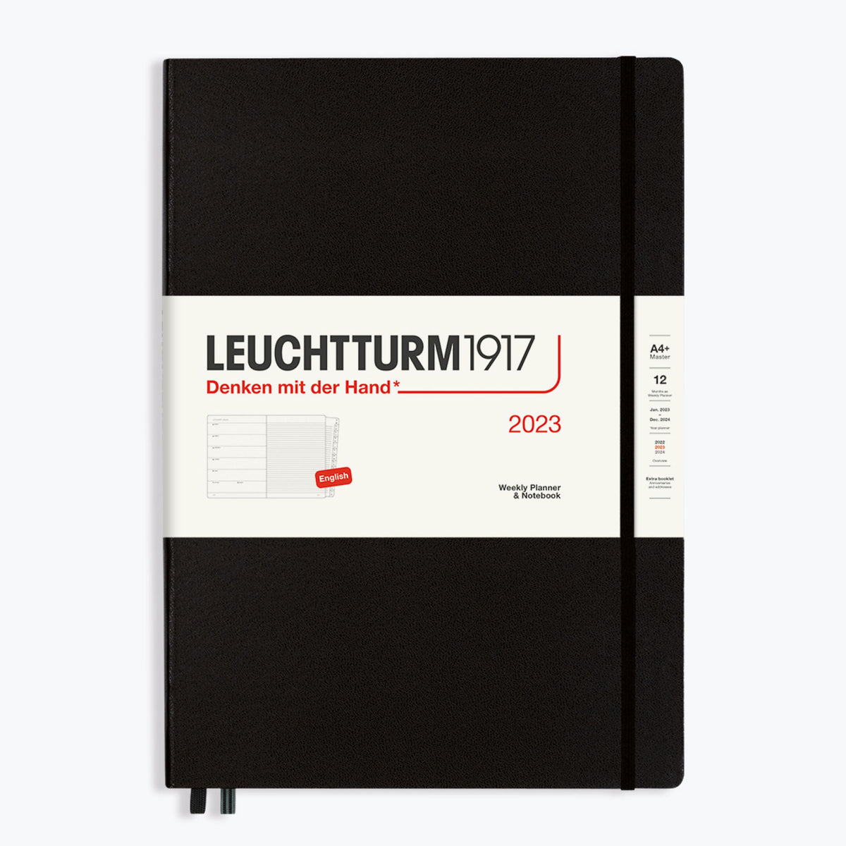 Leuchtturm1917 - 2024 Diary - Weekly Notebook - A4 - Black