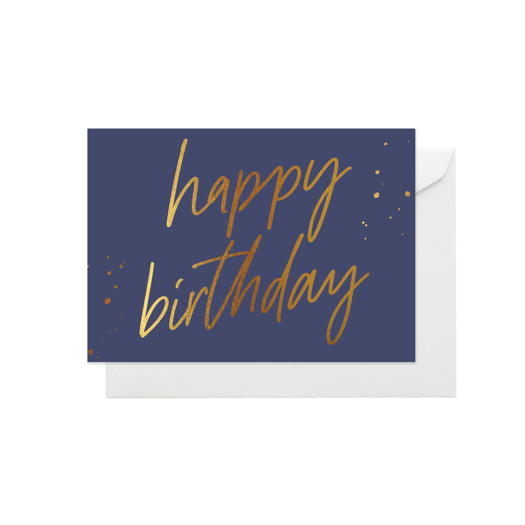 ELM Paper - Card - Birthday - Birthday Script Navy