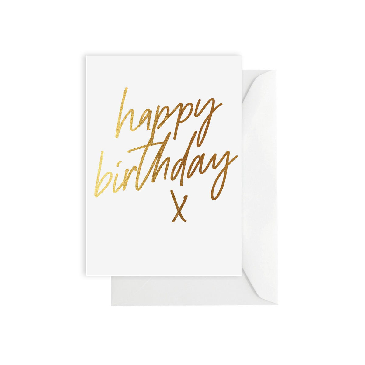 ELM Paper - Card - Birthday - Gold Birthday X