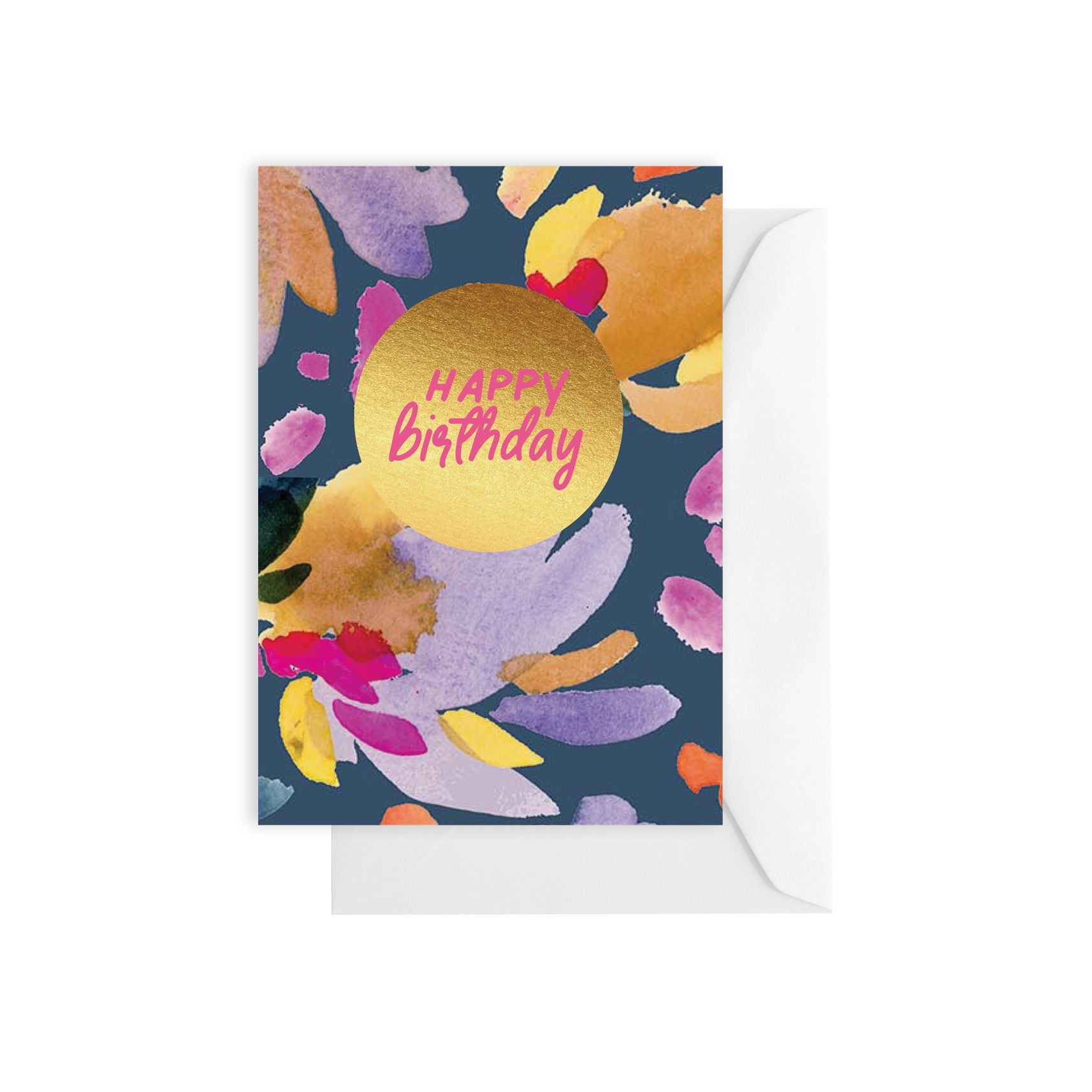 ELM Paper - Card - Birthday - Floral Birthday Navy