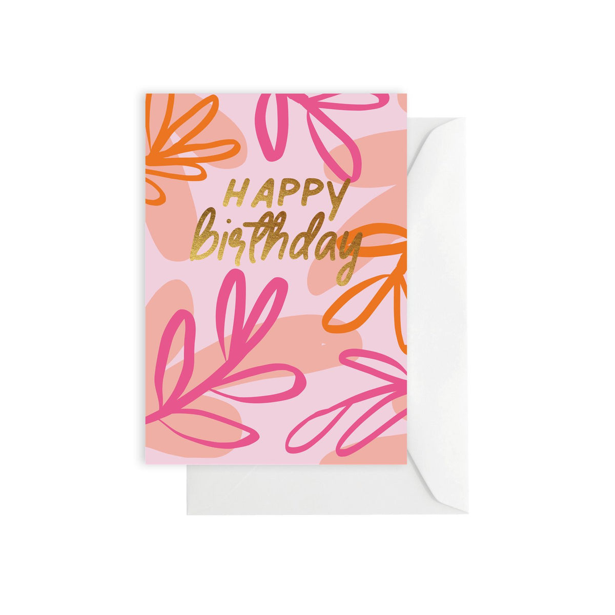ELM Paper - Card - Birthday - Foliage Peach Birthday