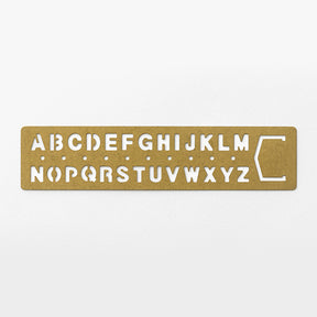 Traveler's Company - Brass Template Bookmark - Alphabet