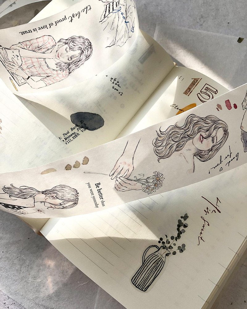 Pion - Washi Tape - Sketch Girl <Outgoing>
