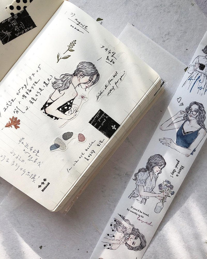 Pion - Washi Tape - Sketch Girl <Outgoing>