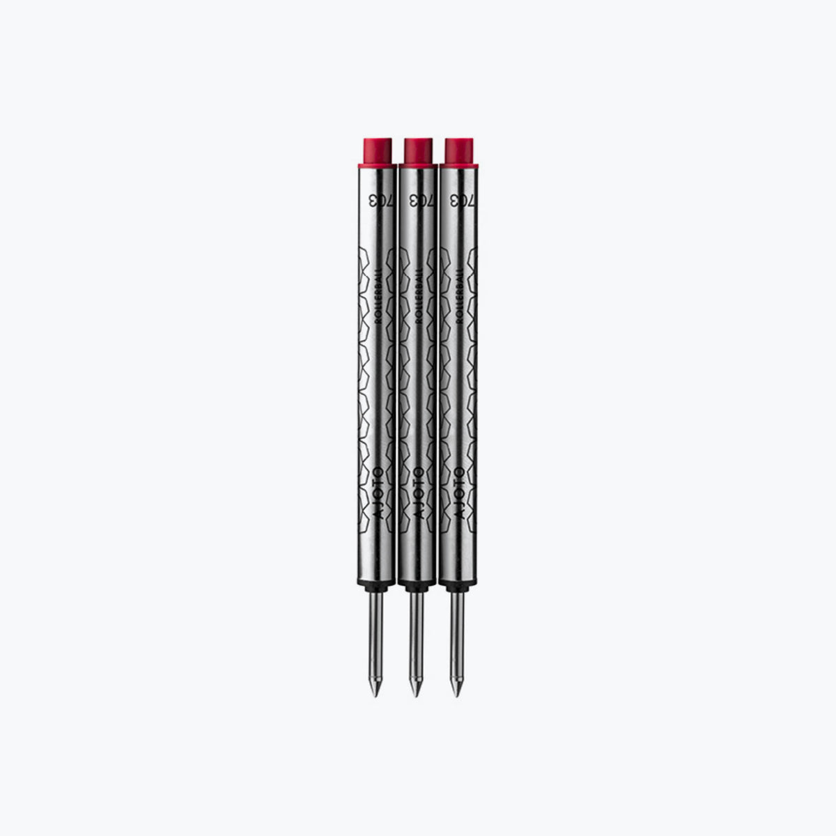 Ajoto - Rollerball Refills - Red - Pack of 3