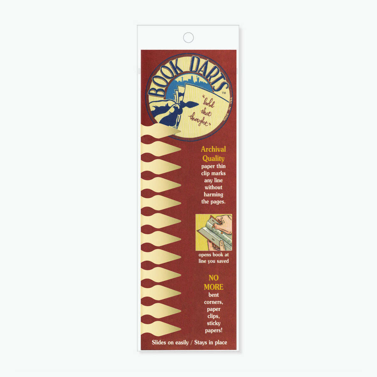 Book Darts - Clip - Sleeve - Brass - Pack of 12