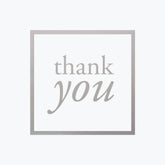 Bookbinders Design - Card - Thank You - Silver
