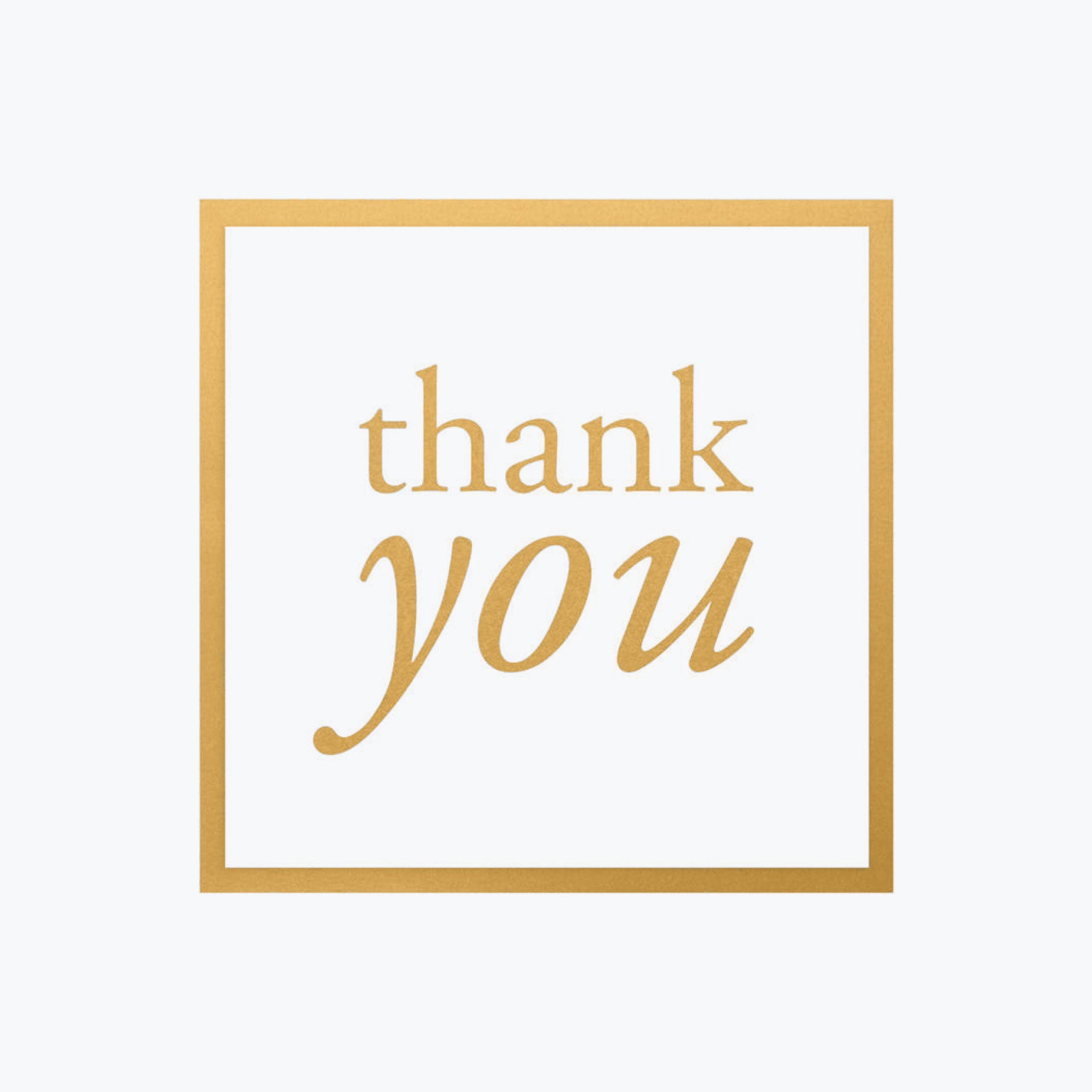 Bookbinders Design - Card- Thank You - Gold <Outgoing>