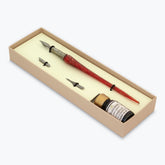 Bortoletti - Calligraphy Pen Set - Murano Glass - Copper - Red