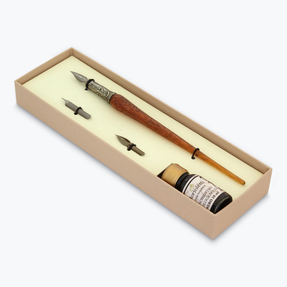 Bortoletti - Calligraphy Pen Set - Murano Glass - Copper - Amber