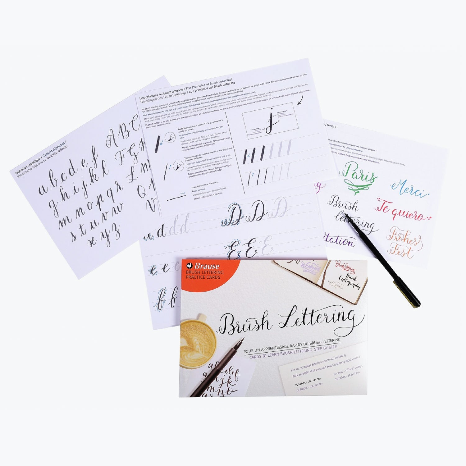 Brause - Calligraphy Workbook - Brush Lettering Practise Cards