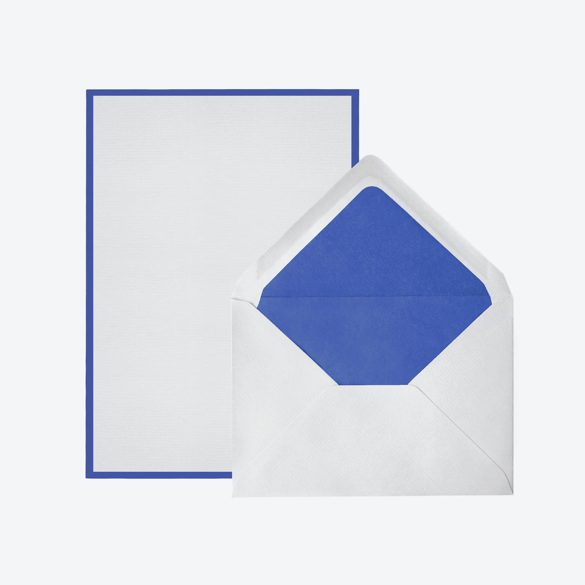 Crown Mill - Letter Set - Silver Line - A5 - White/Royal Blue (Set of 25)