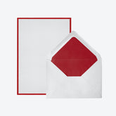 Crown Mill - Letter Set - Silver Line - A5 - White/Red (Set of 25)