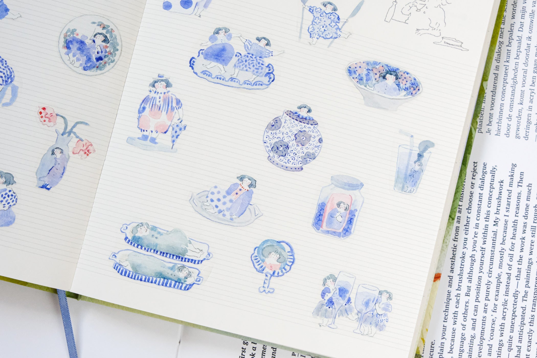 Dodolulu - Washi Tape - Blue and White (PET)