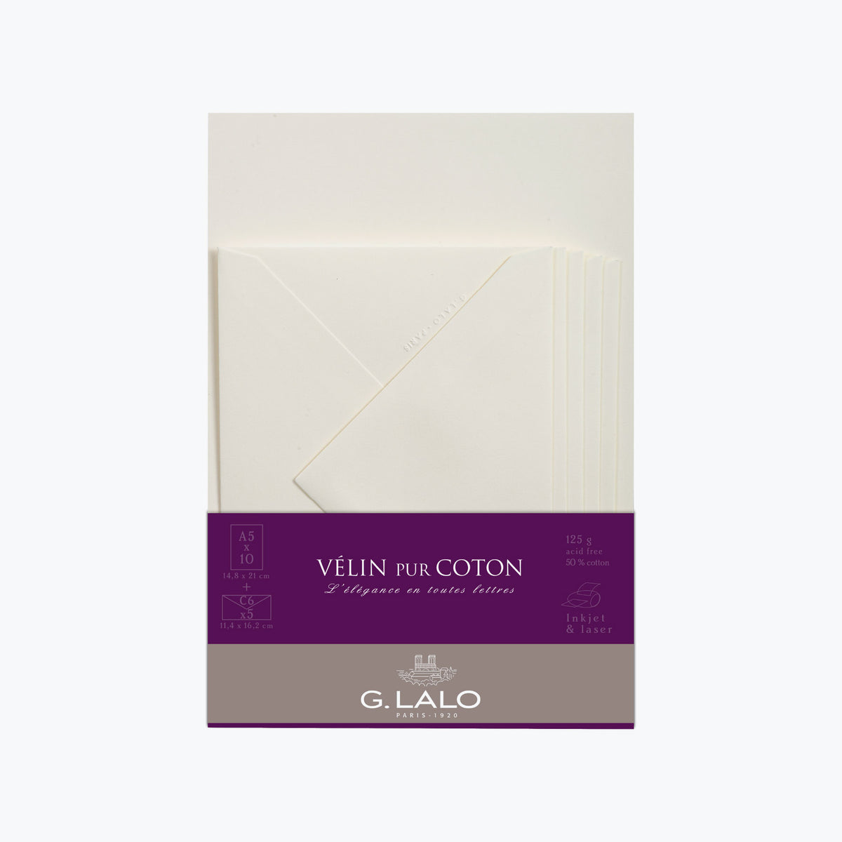 G. Lalo - Letter Set - Correspondence - A5 - Cotton Cream (Vélin Pur Coton)